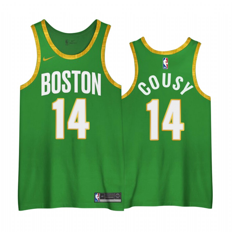 Men's Boston Celtics Bob Cousy #14 City Edition 3.0 2020-21 Jersey 2401TGWE